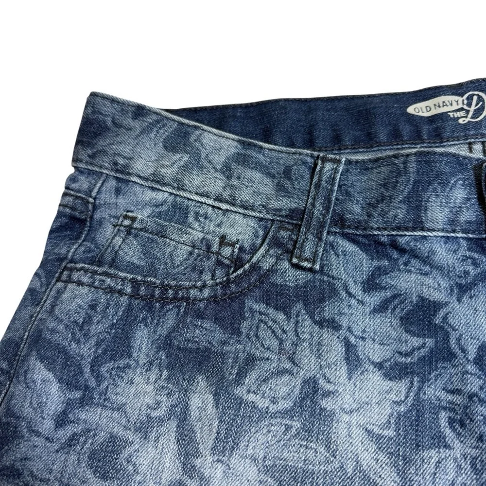 Old Navy Floral Patterned Jean Shorts